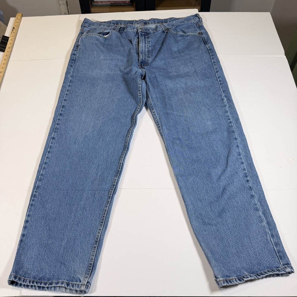Levi's 550 Jeans Men's 44x32 Blue Denim Low Waist Boho Streetwear Straight Leg